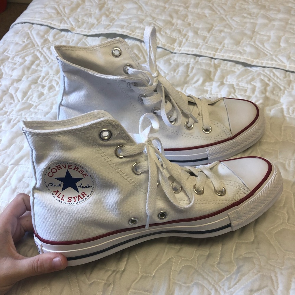 White High Top Converse - Picture 2 of 5